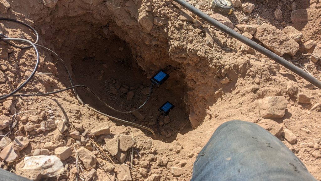 Soil sensors installed